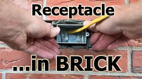 how to install electrical box in brick|gfci receptacle installation brick wall.